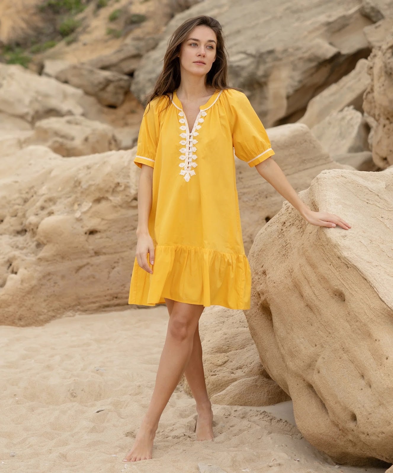 Cannes dress - Turmeric colorway