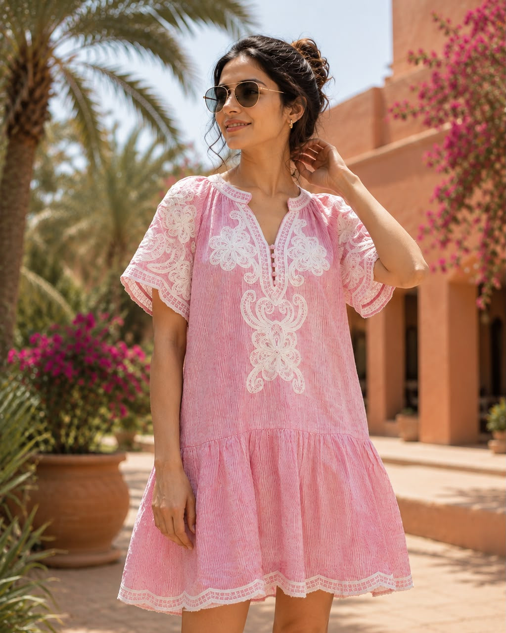 Saira Maxi Dress - Pink