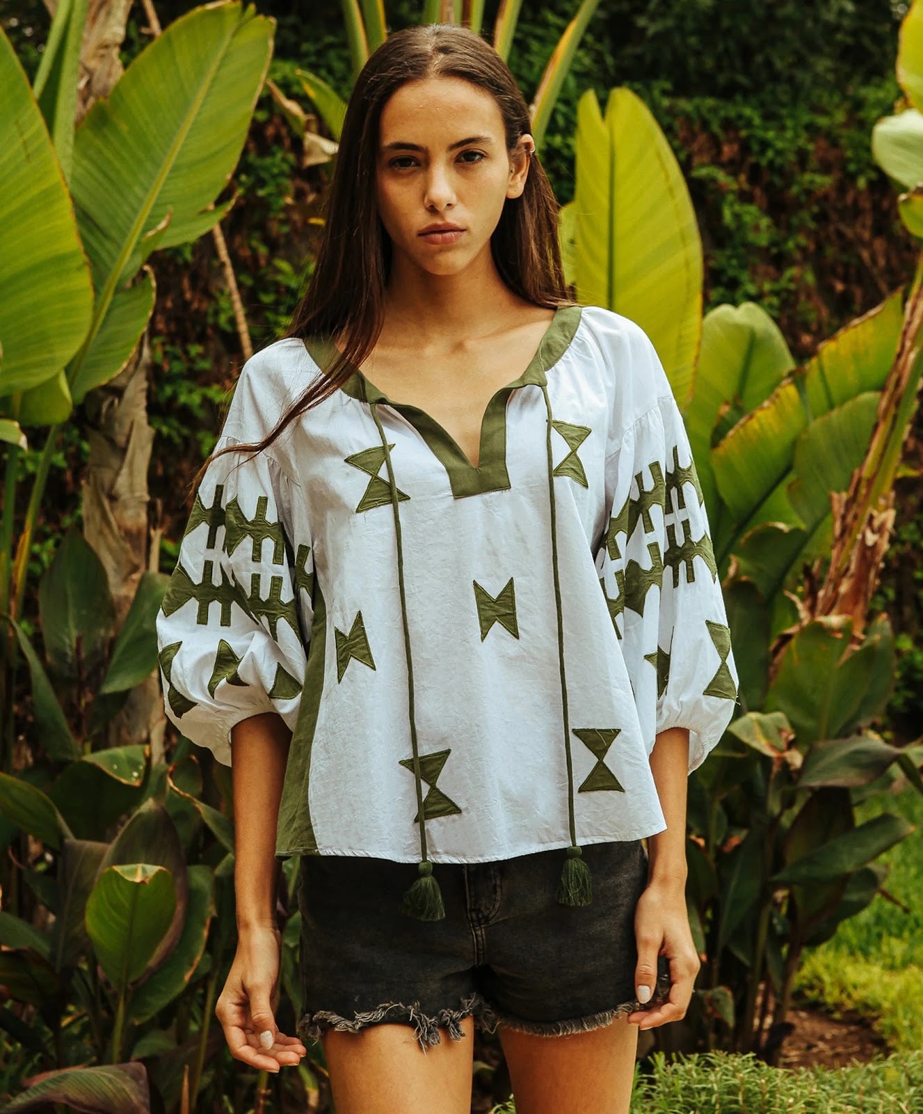 Aldgate top - White Olive colorway
