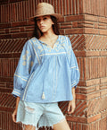 Camden top - Blue colorway