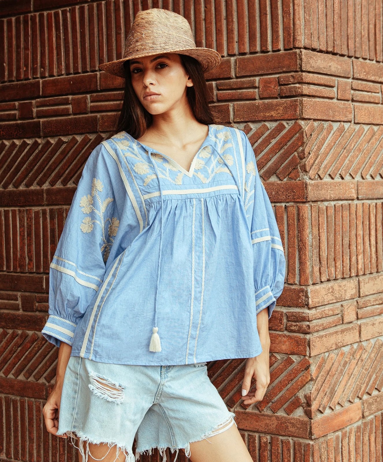 Camden top - Blue colorway