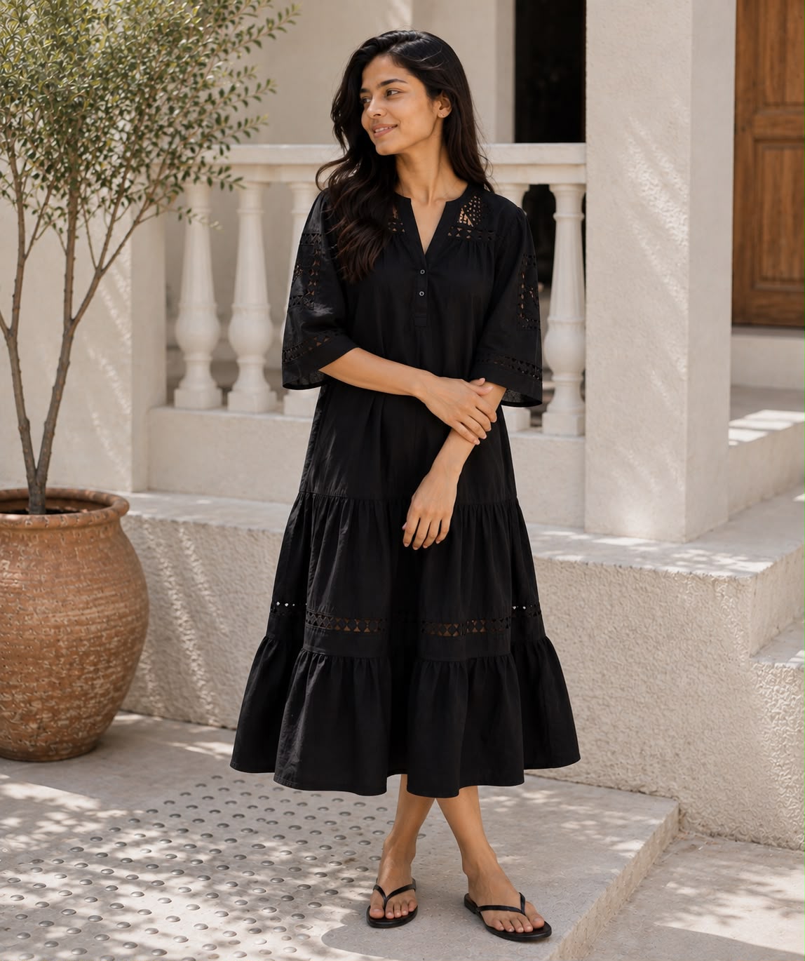 Simran Cutwork Dress