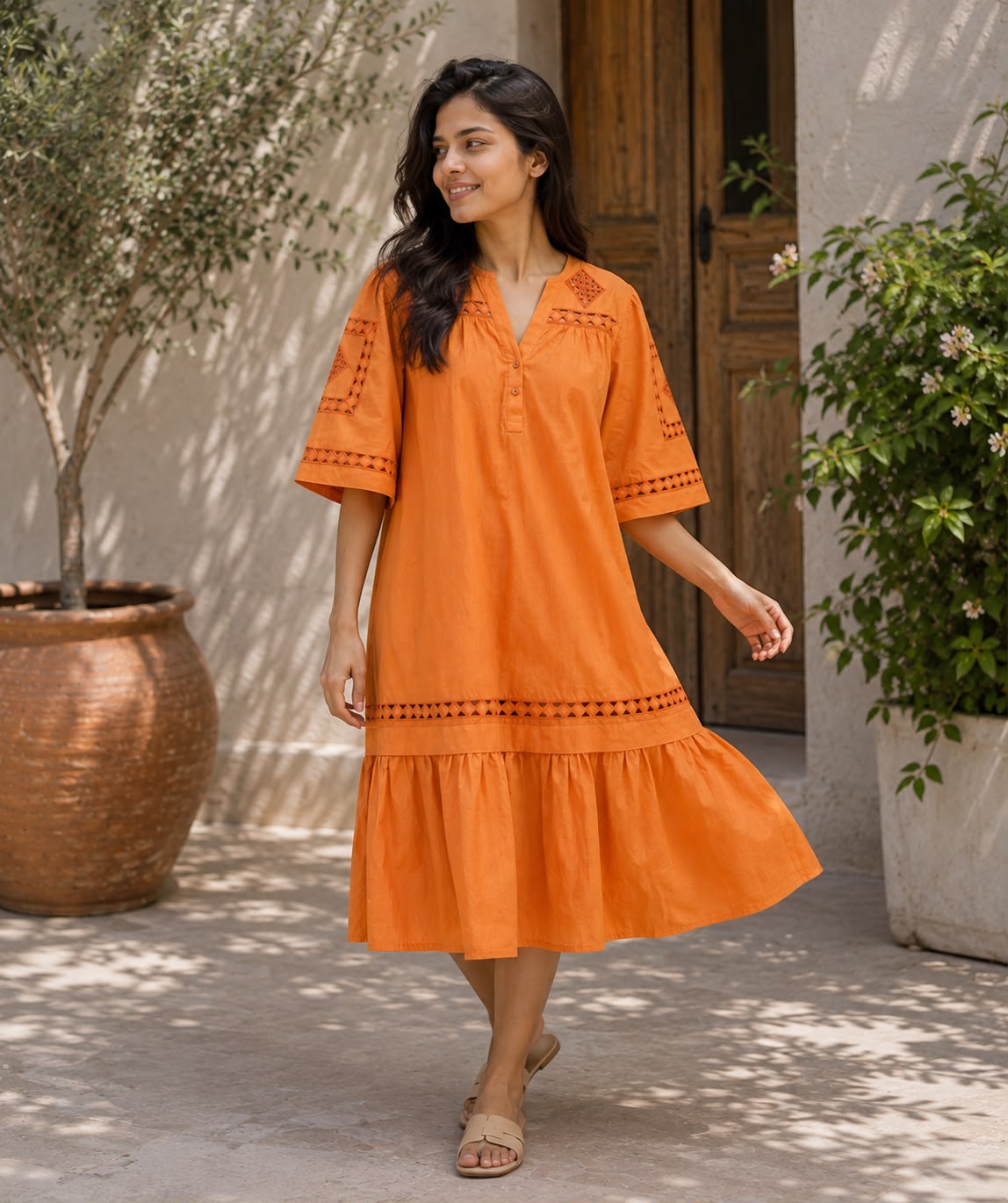 Simran Cutwork Dress