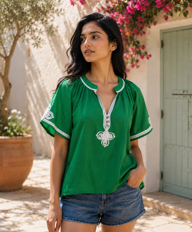 Fiona Emb Top