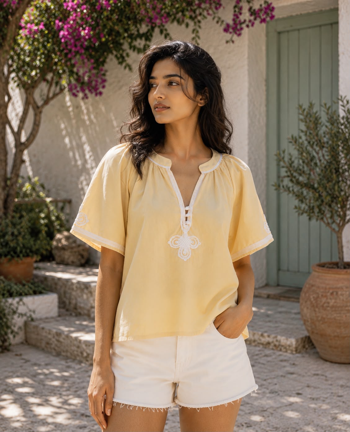 Fiona Emb Top